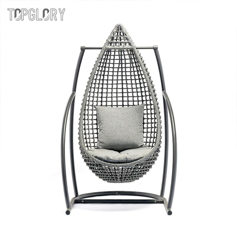 Outdoor Garden Patio Bistro Balcony Assembled Indoor PE Rattan Egg Swing Chair