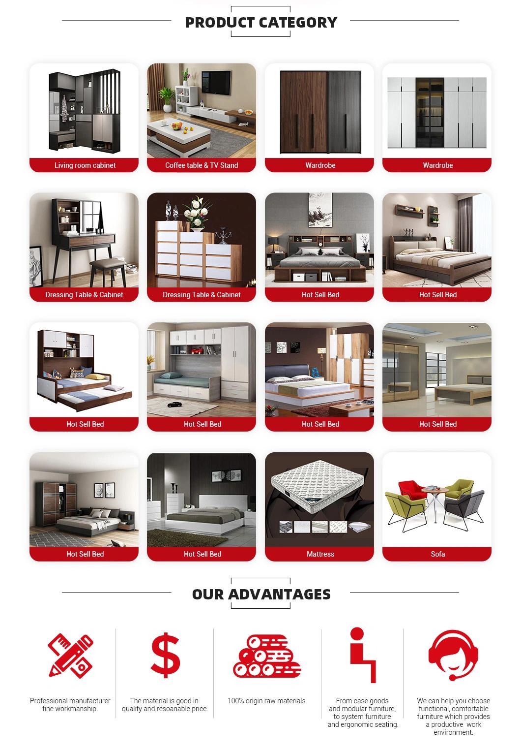 Luxury Modern King Beds Dresser Home Furniture Set for 5 Star Hotel Bedroom Bed