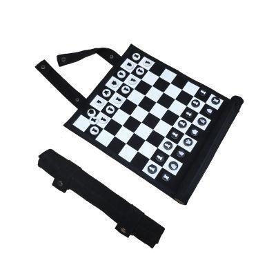 High Quality Customized Wholesale Travel Size PU Leather Chessboard Entertainment Personalized Backgammon Table