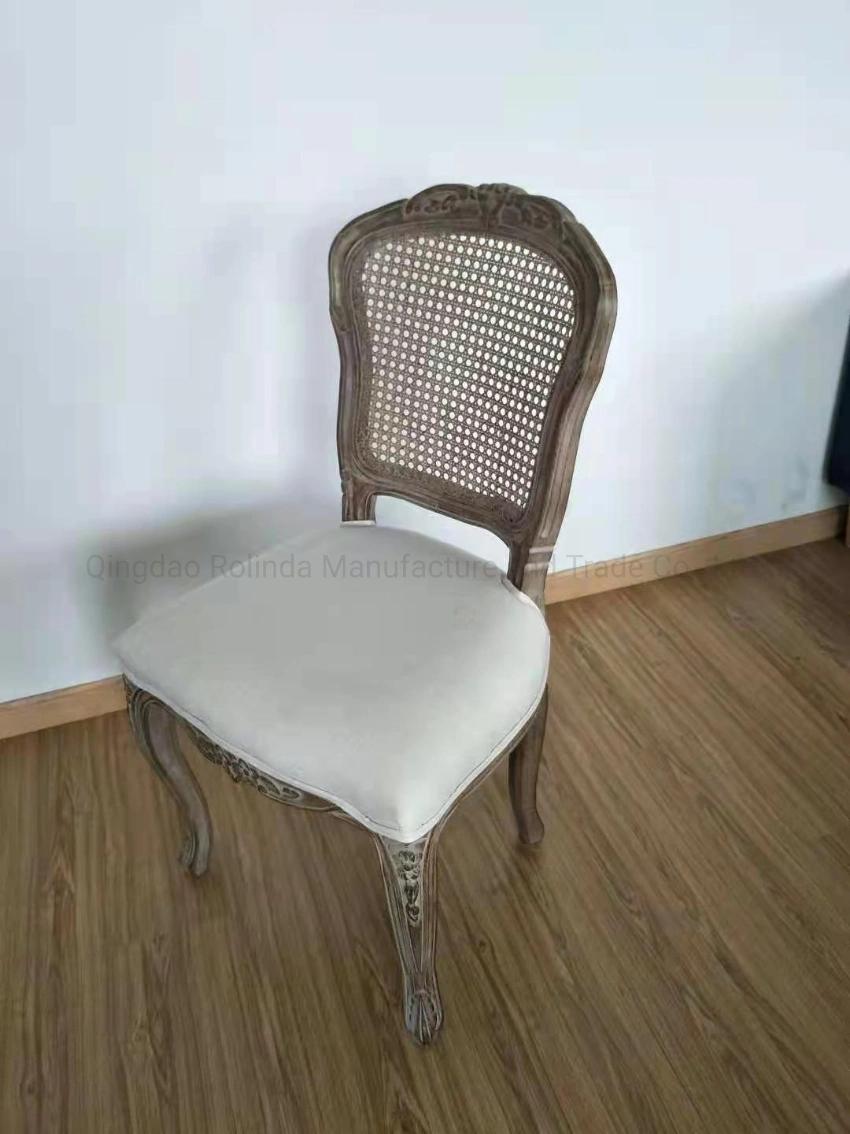 Hot Sell Cheap Price Solid Wood Louis Dining Chair Round Back Xv Chair PU Leather Back Chair for Home or Party Rental