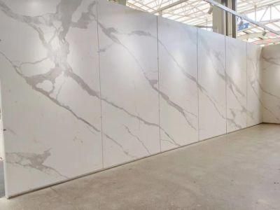 Marble Slab Ceramic Tile Wall Tile White Carrara Calacatta Marble Bathroom Counter Top Table Top Kitchen Countertop