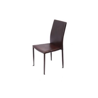 Modern Office Furniture Home Outdoor Sofa Chair Restaurant Banquet Dining Chair with Black PU Leather