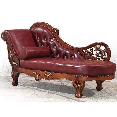Home Furniture Factory Wholesale Wood Chaise Lounge