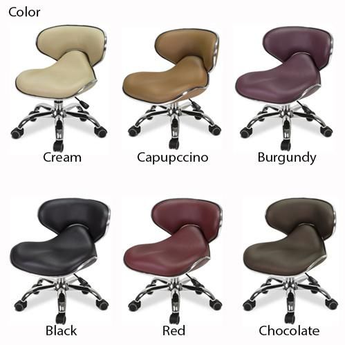 Commercial Salon Furniture for Beauty Salon 360 Reclining Technician Stool Lifting Small Bar Chair