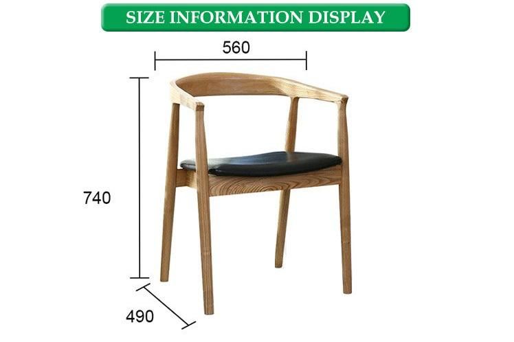 Furniture Modern Furniture Chair Home Furniture Wooden Furniture Contemporary Luxury Classic Design Faux PU Leather Restaurant Dining Room Chairs with Arms