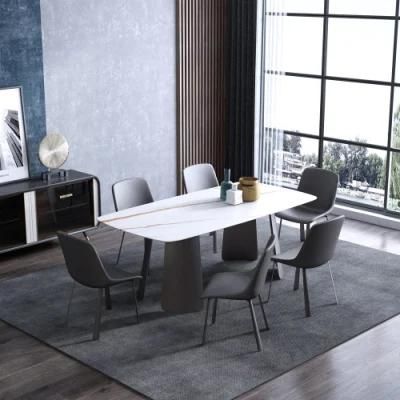 Home Furniture Stainless Steel Dining Table and Chair Dining Room Dining Set