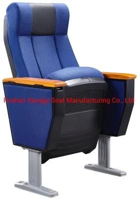 Concert Assembly Hall Foldable Church Used Auditorium Chairs Wooden Armrest, Fabric Auditorium Seating Price