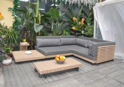 Modern Teakwood Garden Outdoor Custom Furniture Set Patio Fabric Sofa