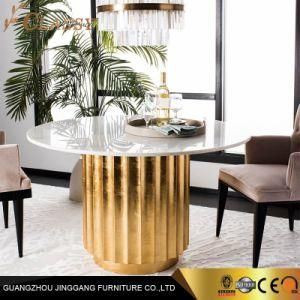 Golden Metal Furniture Restaurant Dining Table