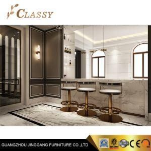 PU Leather Bar Furniture Golden Metal Bar Chair