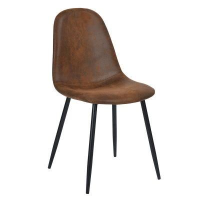 Modern Classic Shell Shape Metal Leg Vintage Seat Dining Chair Furniture