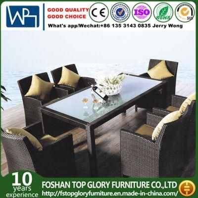 Rattan Outdoor Garden Furniture Set Patio Dining Table Chair Set (TG-1030)