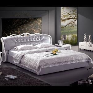 Simple Solid Wood Soft Bed (909-1)