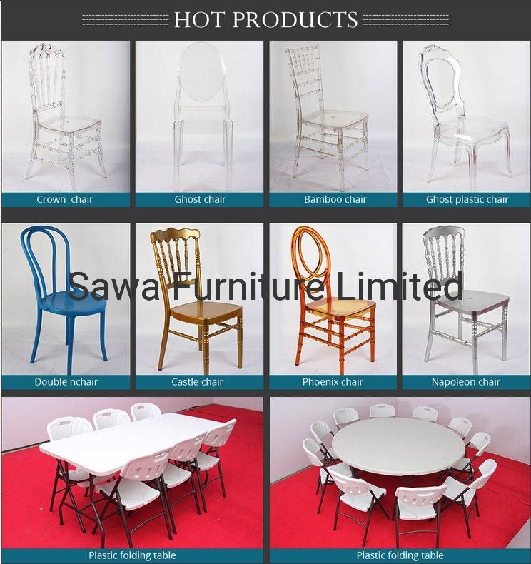 2020 Sawa Event Banquet Party Hotel Golden Stainless Steel Chair with Leather