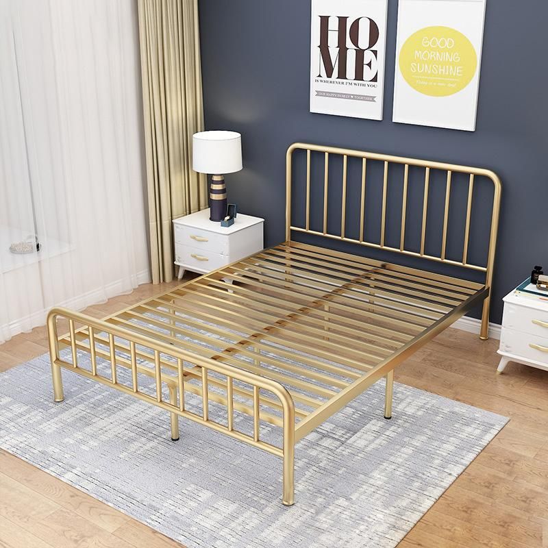 Hotel Metal Bed Simple Single King and Queen Size Steel Bunk Bed for Hotel and Hostel and Bedroom