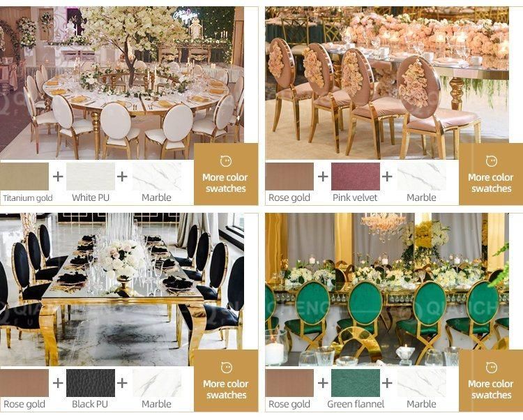 Stainless Steel Furniture Silver Stacking White Event Wedding Chair
