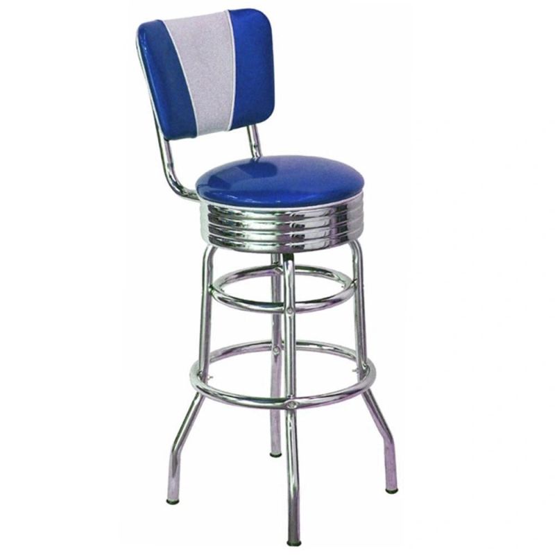 Diner Leather Bar Stool High Chairs Furniture Retro Diner Furniture