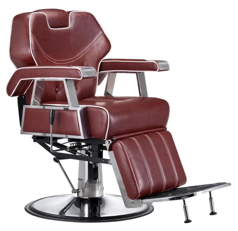 Hl- 31307 Salon Barber Chair for Man or Woman with Stainless Steel Armrest and Aluminum Pedal