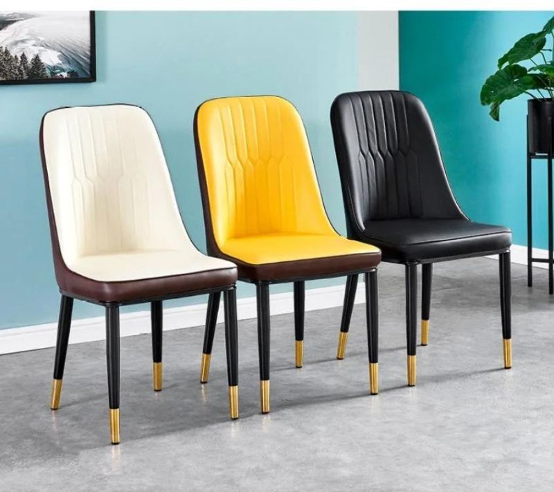 Wholesale Nordic Restaurant PU Leather Upholstered Dining Room Chair