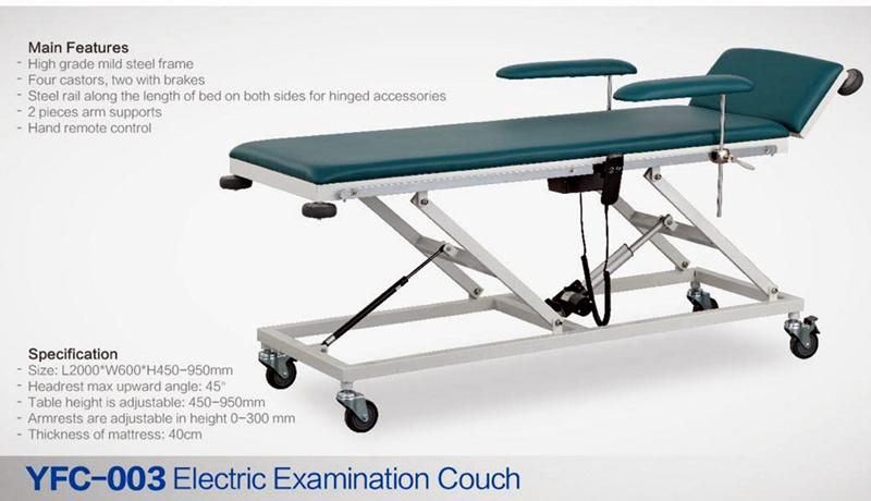 Hydraulic Examination Couch Medical Screen