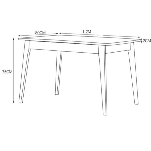 Simple Retractable Solid Wood Dining Table