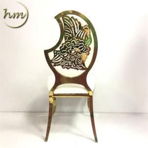 Modern Stainless Gold Oval Stainless Steel Wedding Chairs