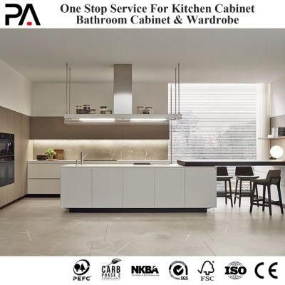 PA Customized Kitchen Modern Modular White High Gloss Lacquer and Melamine Kitchen Cabinet