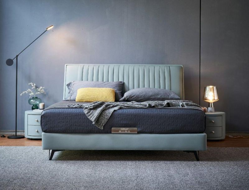 Hot Selling Hotel Project Home Bedroom Furniture Upholstered Platform Bed Set Modern Leather Beds