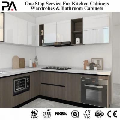 PA Home Furniture Modular Melamine and Lacquer Painting Small Kitchen Cabinet