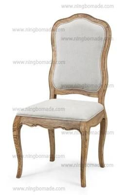 Antique French Vintage Furniture Nature Ash and Linen Dining Chair