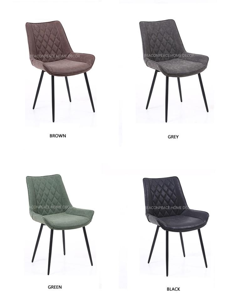 Luxury Modern Velvet Dining Chairs with Steel Frame for Cafe Restaurant