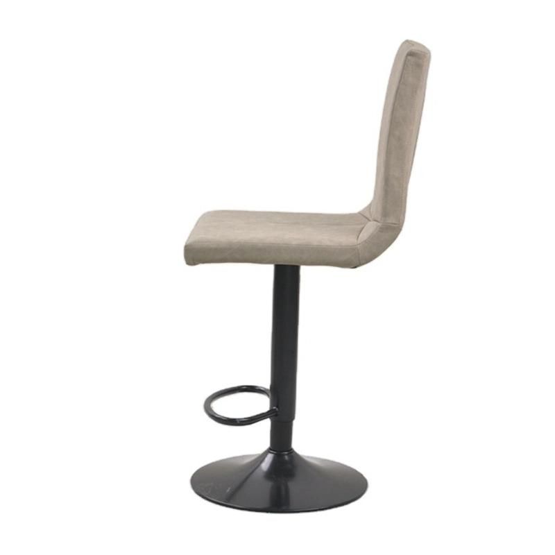 Modern Padded Seat Height Adjustable Footrest Swivel Vintage Faux Leather Bar Stools Chairs for Kitchen Breakfast