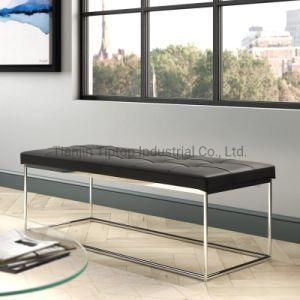 Metal Base Home Furniture Bed End Bench Living Room Leather Sofa Bed Bench