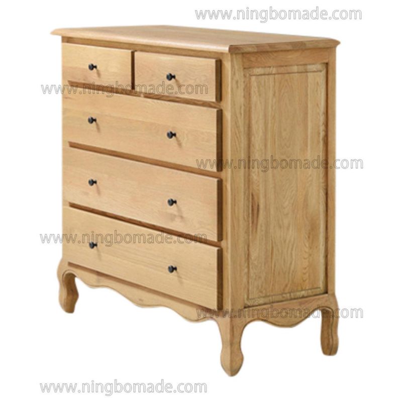 European Antique Rustic Style Vintage Reproduction Furniture for Living-Room Solid Wood Chest of Drawers Cabinet