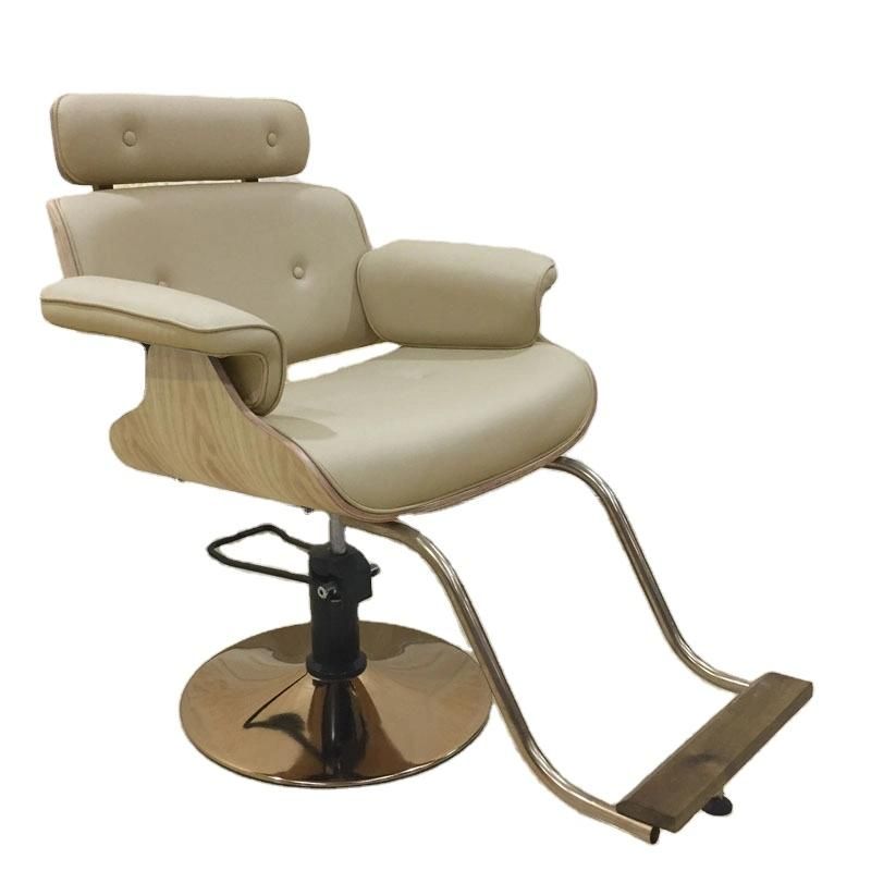 Hl-7246 Salon Barber Chair for Man or Woman with Stainless Steel Armrest and Aluminum Pedal