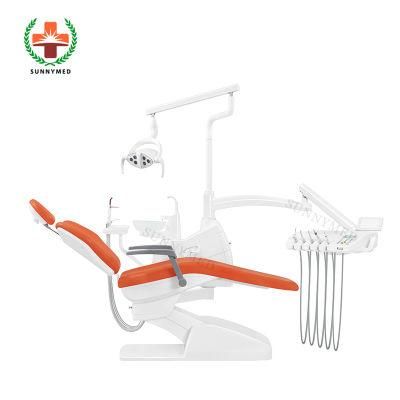 Sy-M001-III Seamless PU Leather Dental Equipment Chair Unit Electric Dental Unit