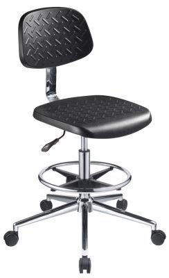 Clean Room Ergonomic Anti-Static ESD PU Leather Lab Chair with Footrest