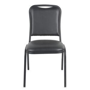 Modern Office Stacking Chair with Vinyl/ Fabric Upholstered