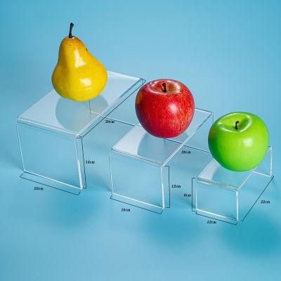 Custom U-Shaped Clear Acrylic Cup Dish Fruit Dessert Display Stand