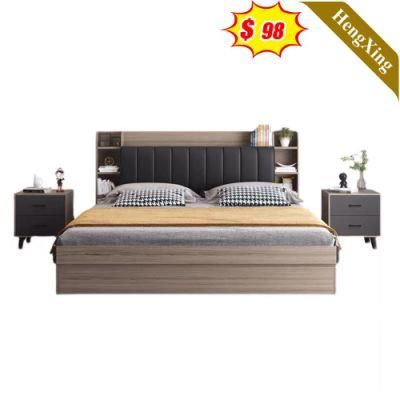 Modern Wooden Melamine Home Bedroom Furniture High Gloss Wardrobe Sofa Double King Size Bed with Storage
