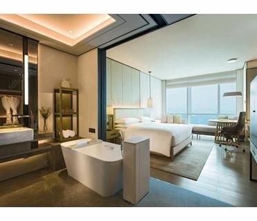 Foshan Luxury 5 Star Hotel Bedroom Furniture Marriott Style in Light Color