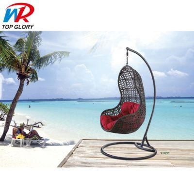 2021 New Arrival Modern Metal Frame Rattan Woven Leisure Commercial Swing Chair