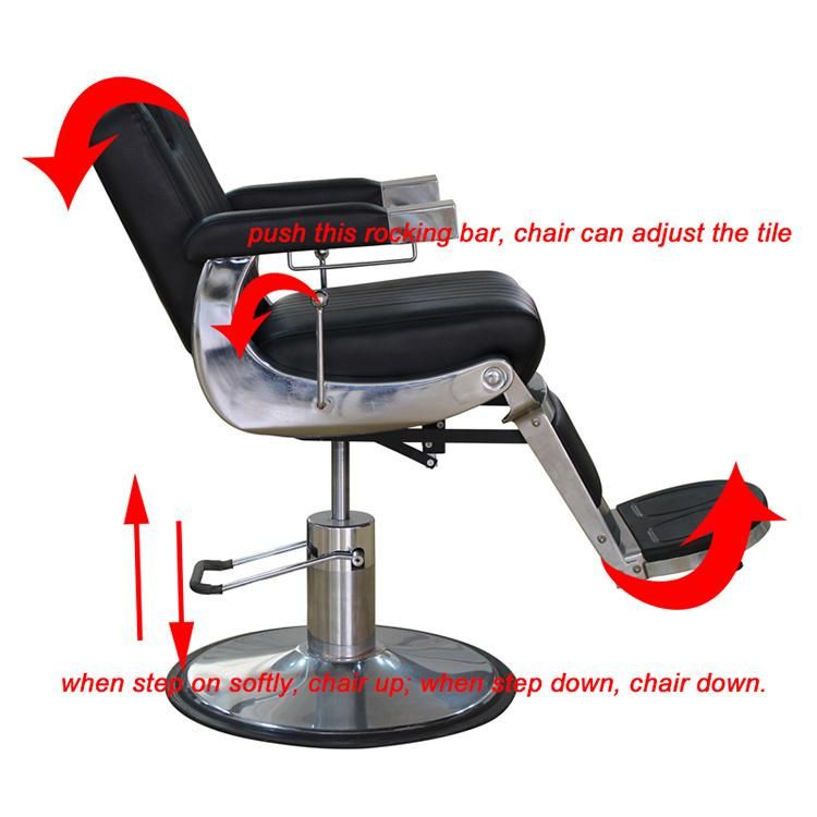 Hydraulic Whtie Barber Chair, Factory Outlet Salon Furniture Equipment