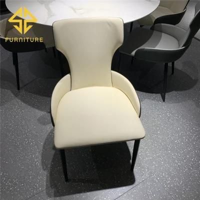 Wholesale Modern Home Furniture Rice White Leather Dining Chair