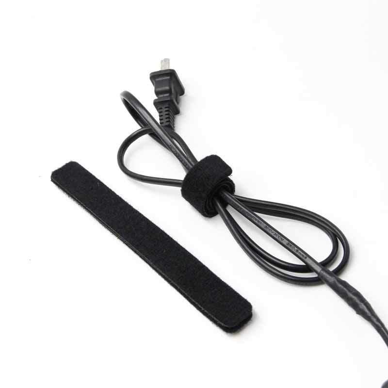 Black Double Side Hook Loop Cable/Wire Fastener Tie 20*175mm