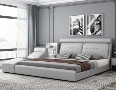 2021 Popular Modern Home Furniture Bedroom Leather Bed