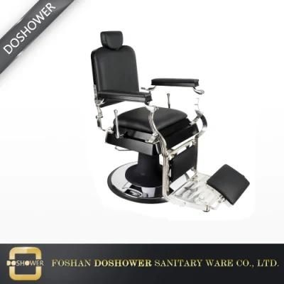 Classic Black Leather Hairdressing Equipment Barber Chair