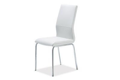 Modern Home Garden Office Furniture PU Leather Upholstered Steel Dining Chair for Restaurant
