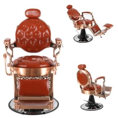 Big Emperor Bovine Blood Red Classic Salon Barber Chair Hydraulic Furniture Hair Equipment