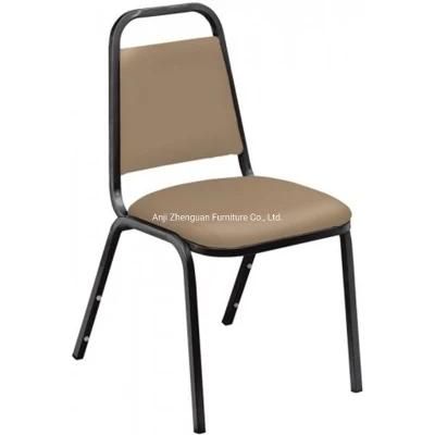 Professional Manufacturer of Stackable Ascot Beige Vinyl Metal Steel Dome Seat Dining Banquet Chair (ZG10-001)
